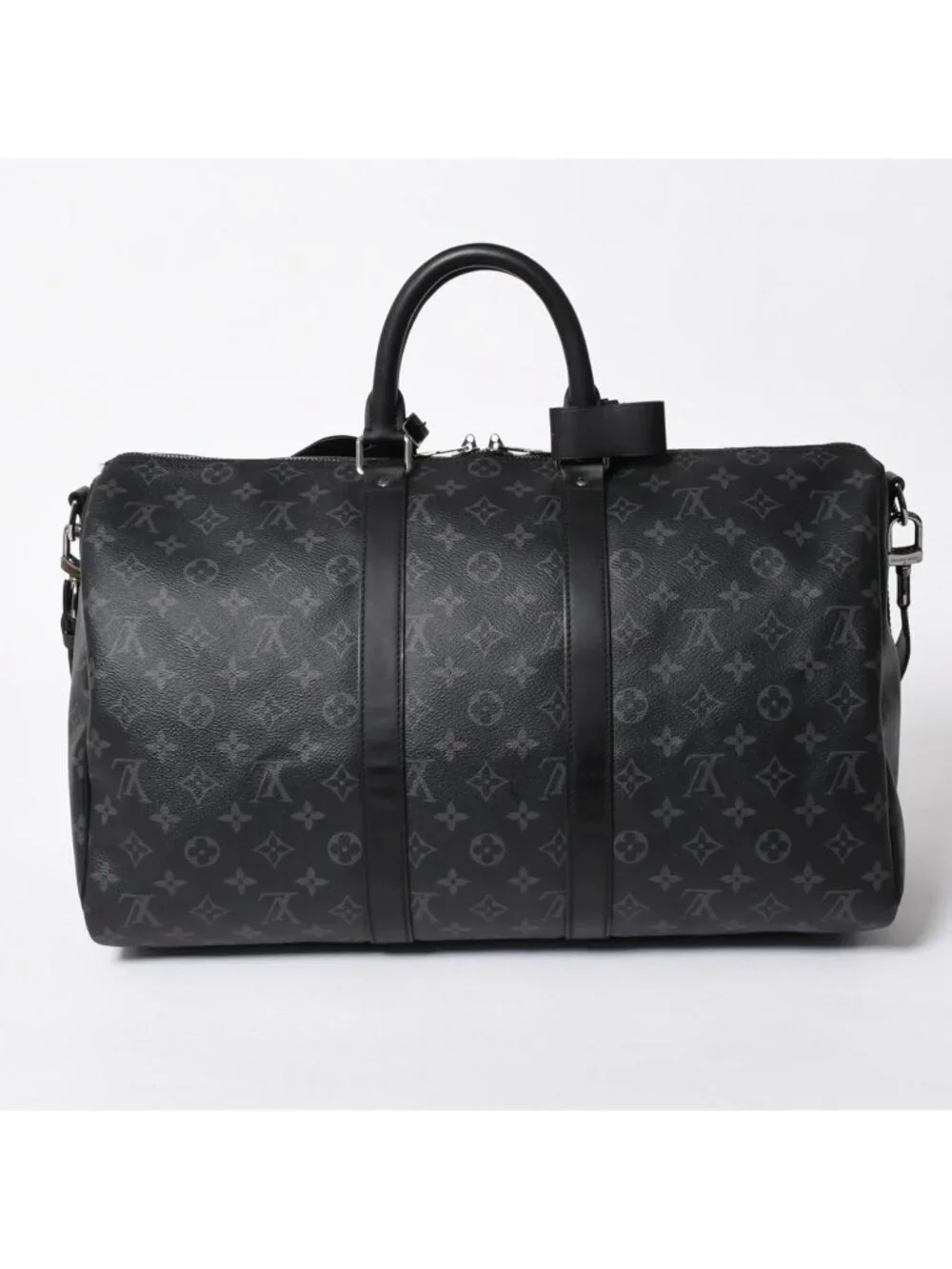 Louis Vuitton Keepall Bandouliere 45 Monogram Eclipse Canvas Black Leather
